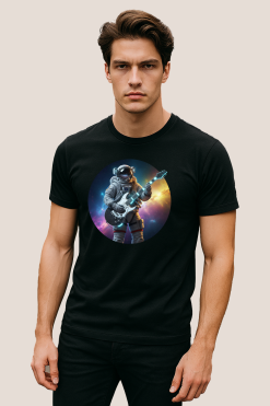 Camiseta Masculina Woor Músico Espacial