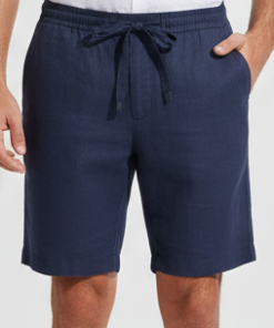 Bermuda Masculina de Linho Azul Marinho