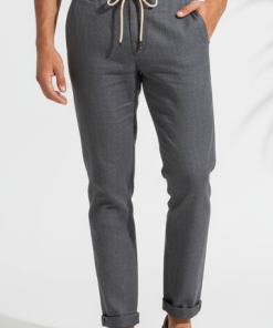 Calça Masculina de Linho Chumbo