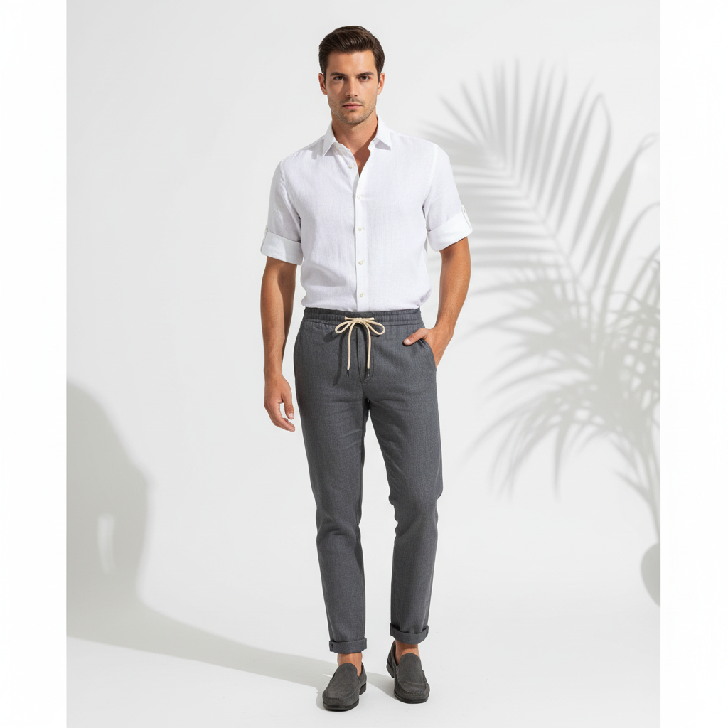 Calça-de-Linho-Chumbo-corpo-inteiro