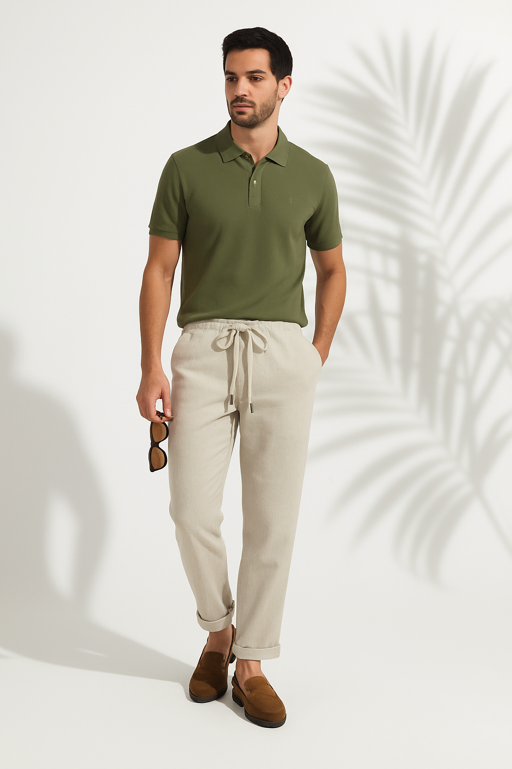 Camisa-Sarja-Verde-Oliva-corpo-inteiro