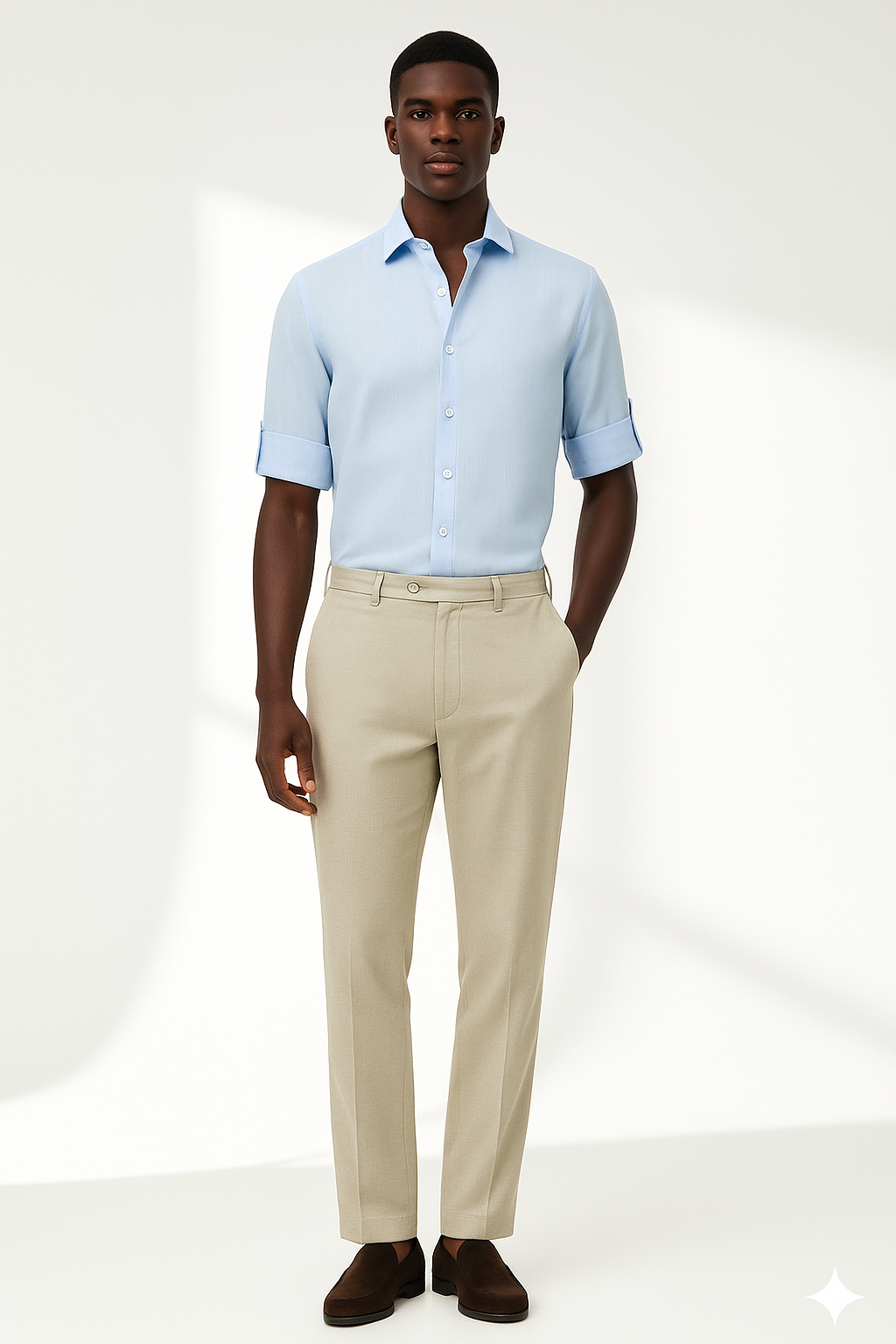 Camisa-de-Linho-Azul-Claro-corpo-inteiro