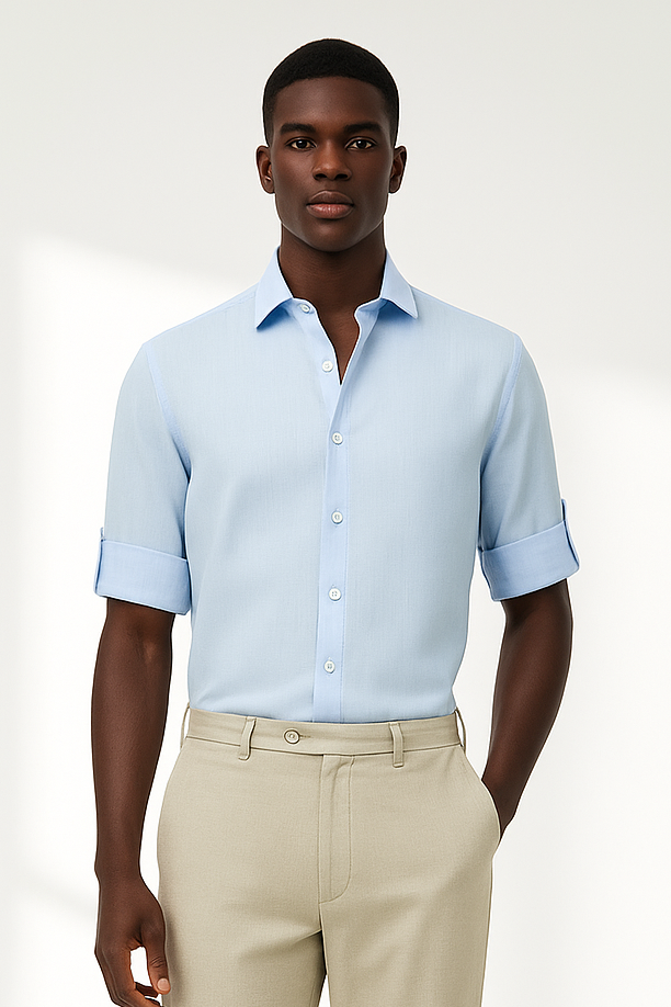 Camisa-de-Linho-Azul-Claro