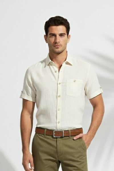 Camisa-de-Linho-Bege-Claro