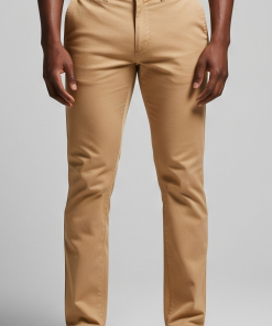 Calça de Algodão Masculina com Elastano Caramelo Claro