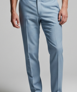 Calça Masculina de Tencel com Linho Azul Calmaria