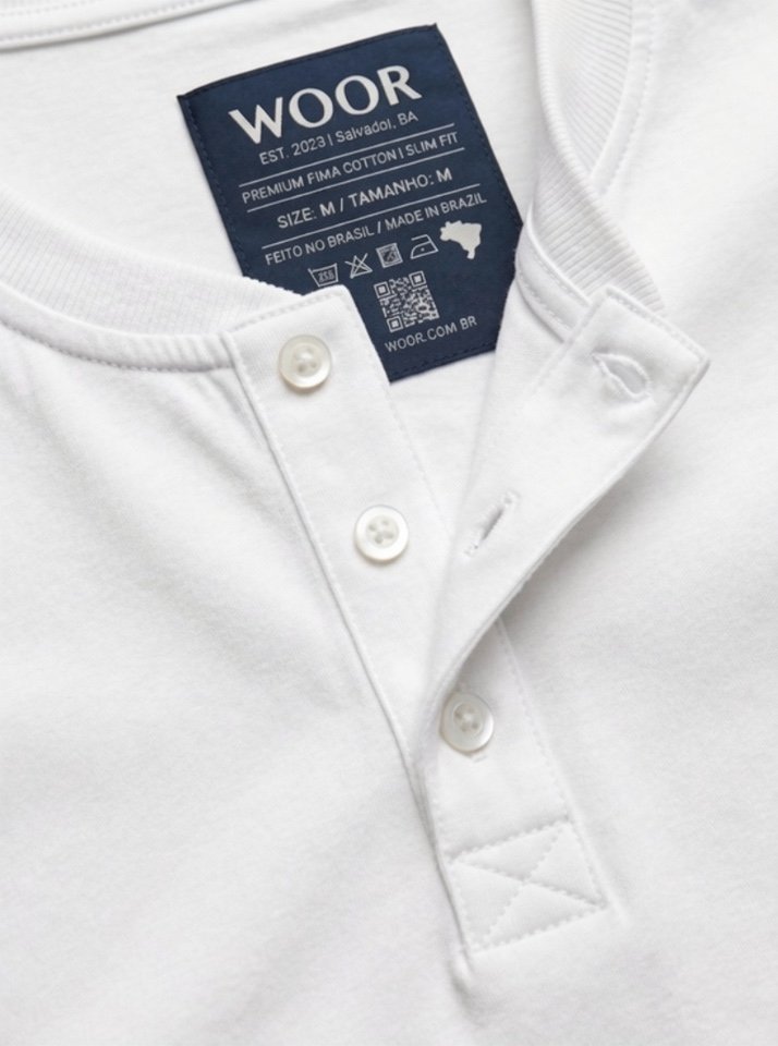 Henley Branco Essencial - Imagem 2
